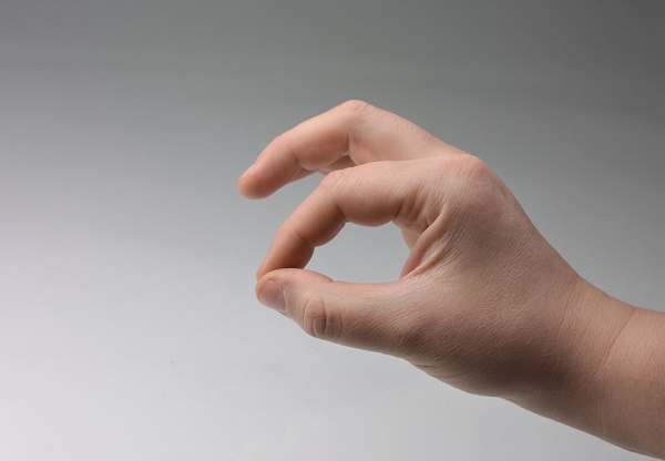 Using your right hand