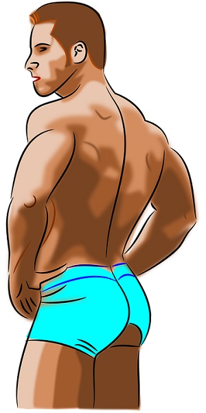 his butt