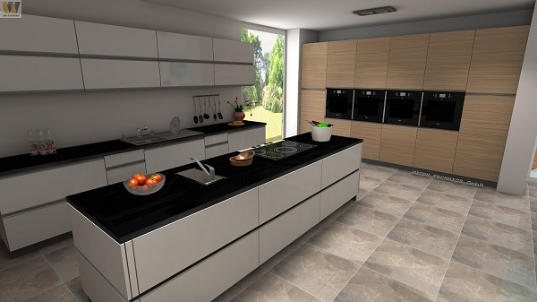 counter top is commonly in the kitchen